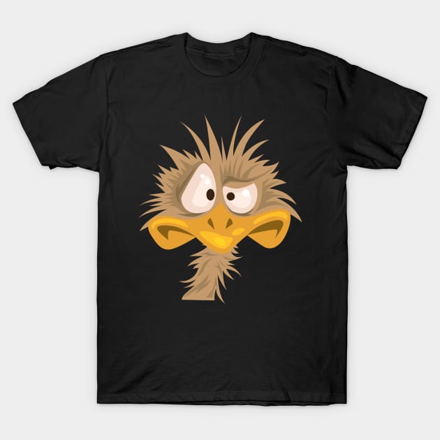 Funny Emu Face Chicken T-Shirt by BrightGift